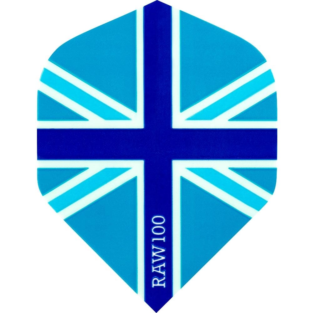 *Dart Flights - Raw 100 - 100 Micron - Std - Union Jack Blue