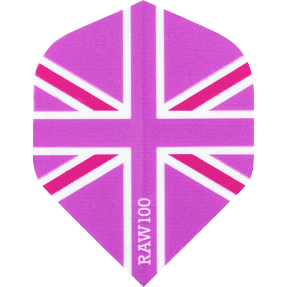 *Dart Flights - Raw 100 - 100 Micron - Std - Union Jack Pink