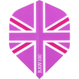 *Dart Flights - Raw 100 - 100 Micron - Std - Union Jack Pink