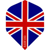*Dart Flights - Raw 100 - 100 Micron - Std - Union Jack Red White Blue