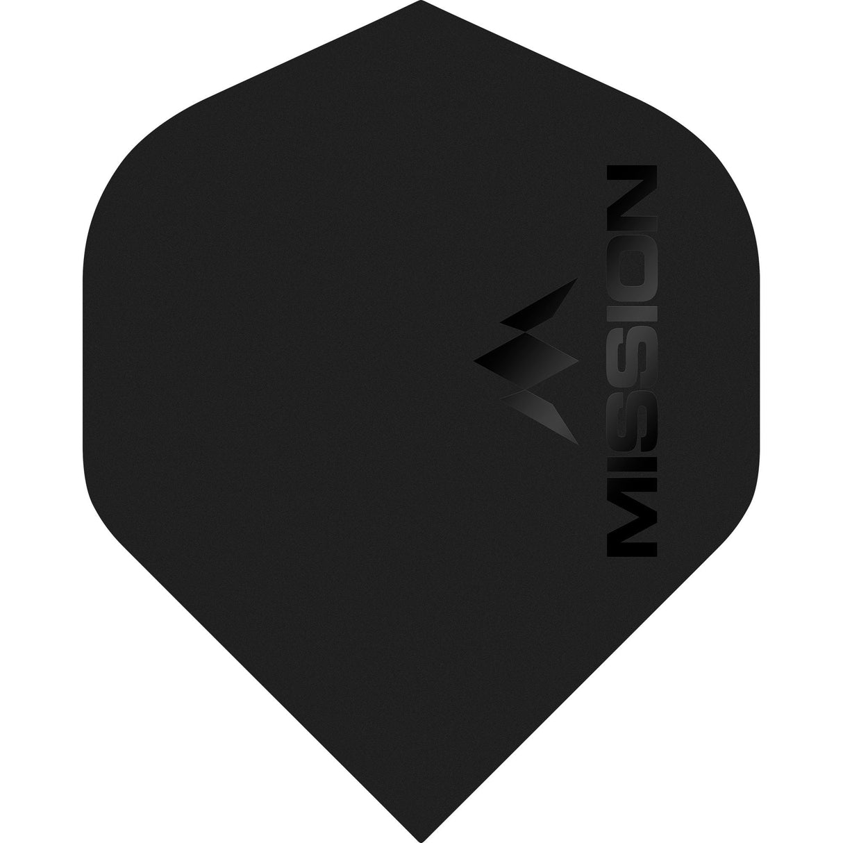 Mission Logo Dart Flights - 100 Micron - No2 - Std - Matt Black