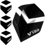 *Dart Flights - V180 Transparent - Chevron - Std Black