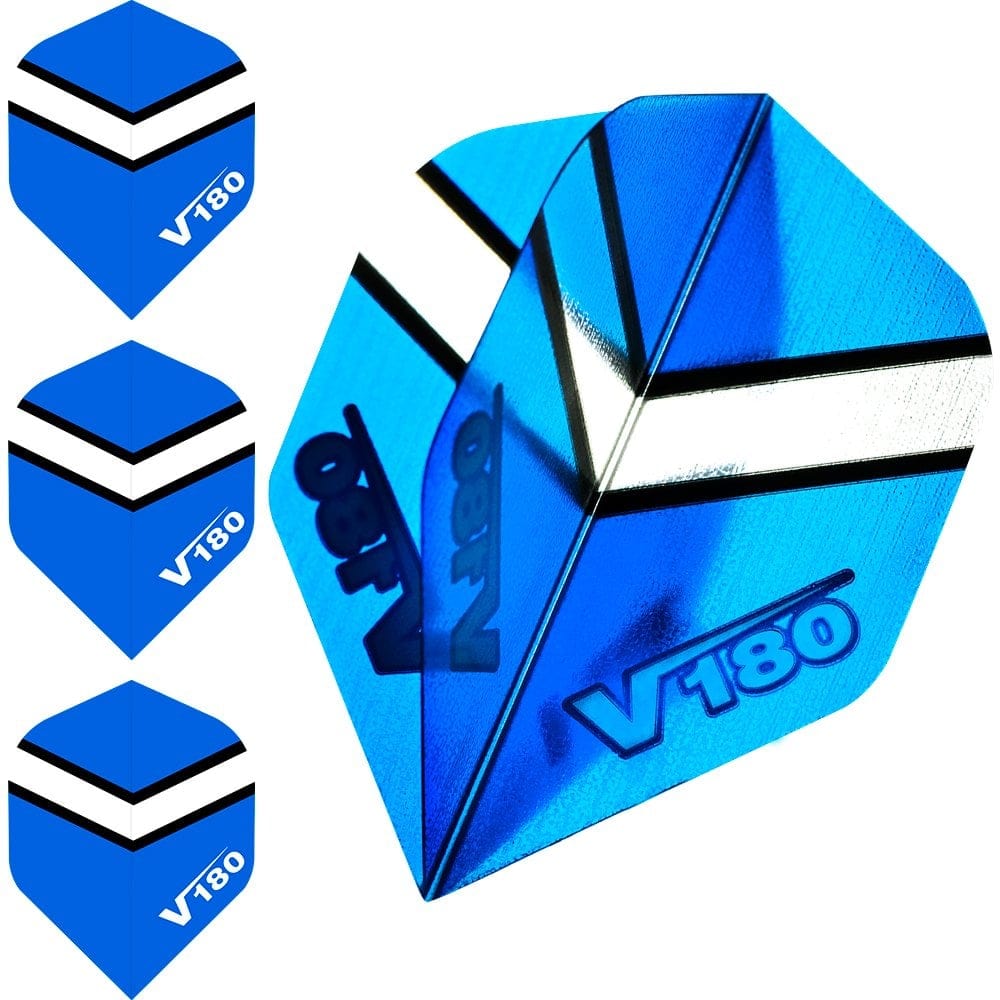 *Dart Flights - V180 Transparent - Chevron - Std Blue