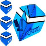 *Dart Flights - V180 Transparent - Chevron - Std Blue