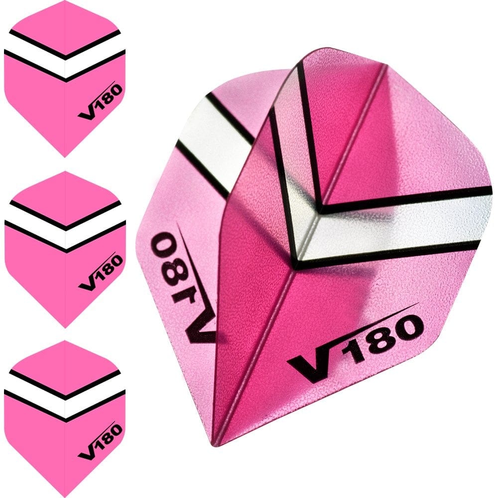 *Dart Flights - V180 Transparent - Chevron - Std Pink