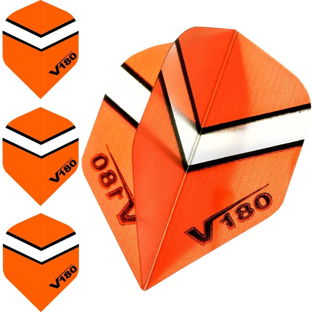 *Dart Flights - V180 Transparent - Chevron - Std Orange
