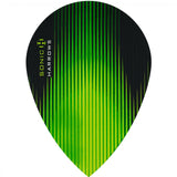 *Harrows Sonic Dart Flights - Pear Shape - 100 Micron Green