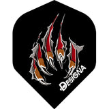 **Designa Dart Flights - Extra Stark - Standard - Klaue - Schwarz