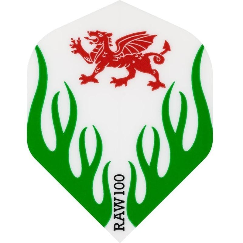 *Dart Flights - Raw 100 - 100 Micron - Std - Nations - Wales