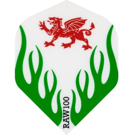 *Dart Flights - Raw 100 - 100 Micron - Std - Nations - Wales