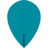 *Dart Flights - Raw 100 - 100 Micron - Pear - Plain Neon Blue