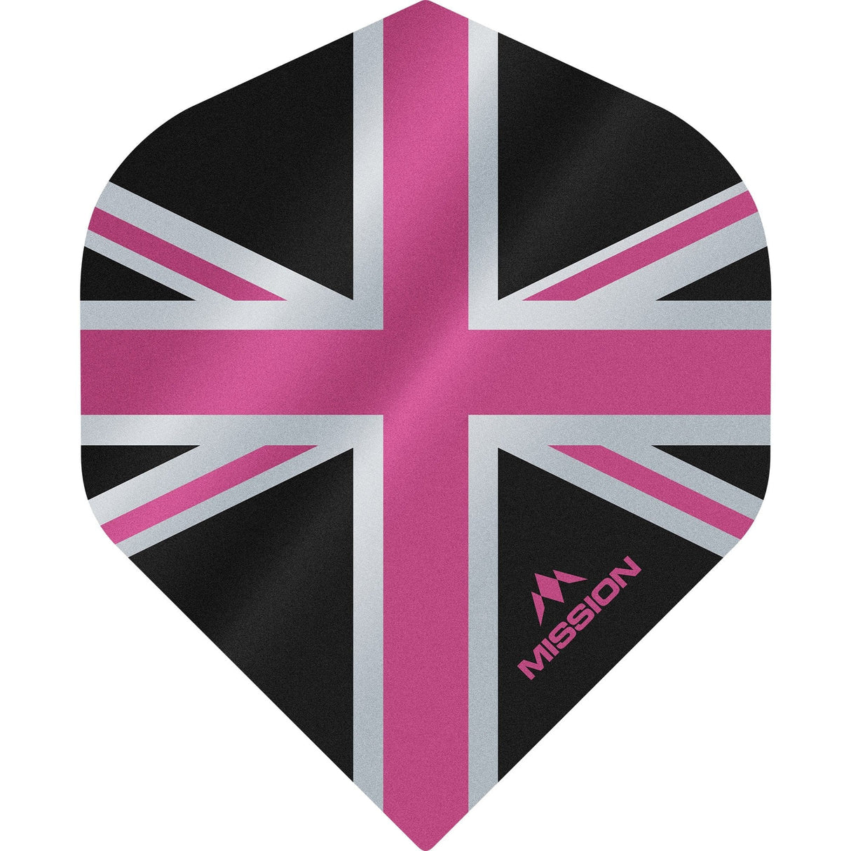 *Mission Alliance Union Jack Dart Flights - No2 - Std - Black Black Pink