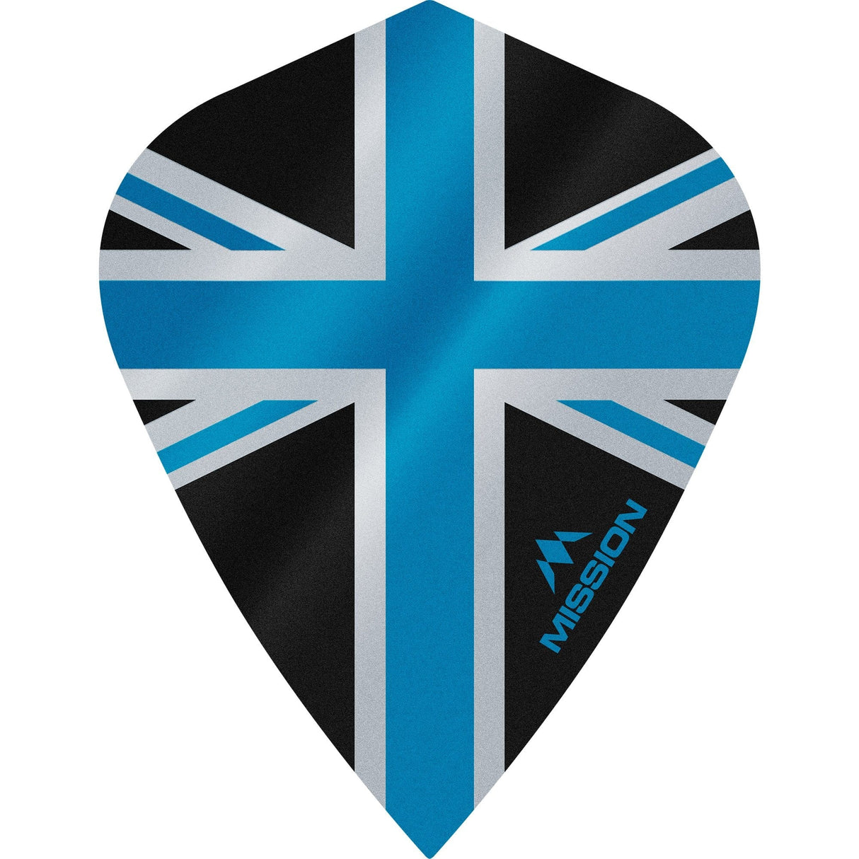 *Mission Alliance Union Jack Dart Flights - Kite - Black Black Blue