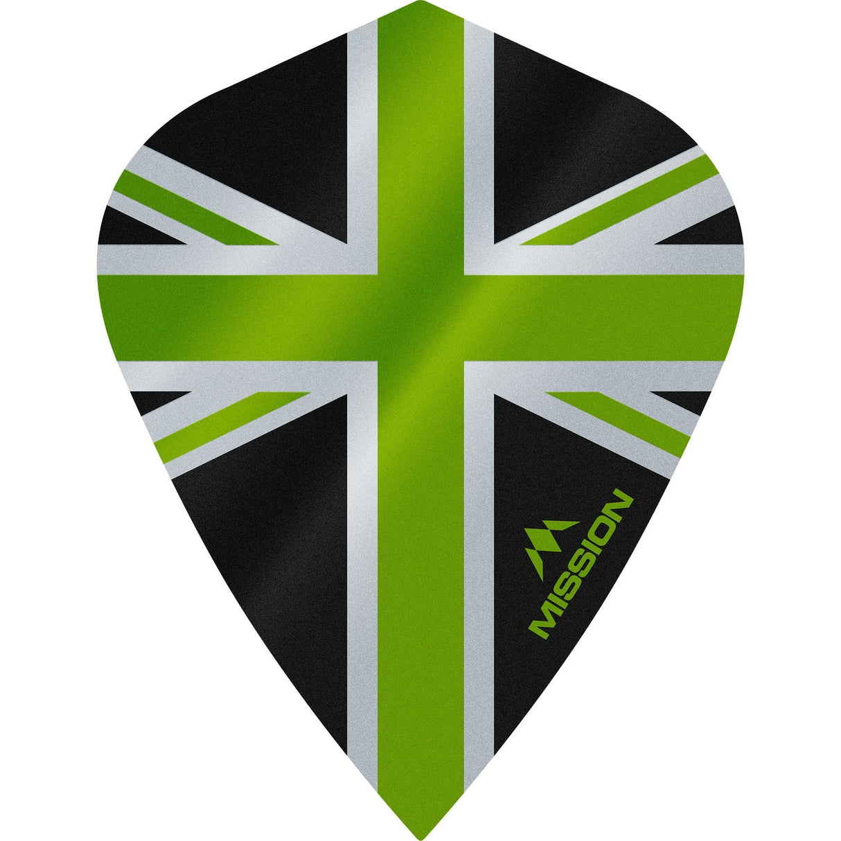 *Mission Alliance Union Jack Dart Flights - Kite - Black Black Green