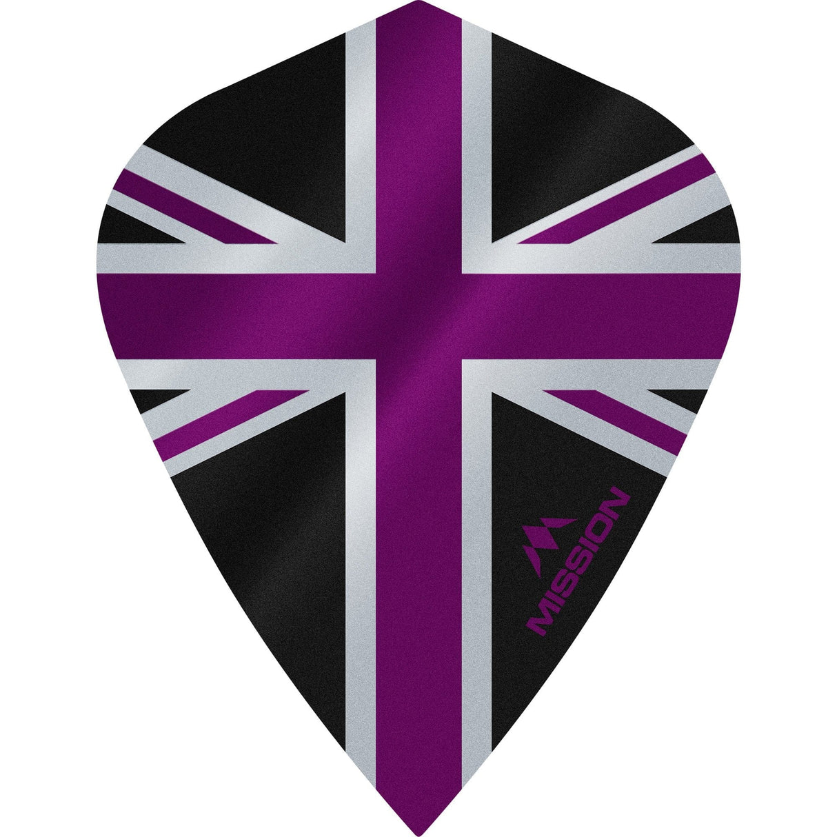 *Mission Alliance Union Jack Dart Flights - Kite - Black Black Purple