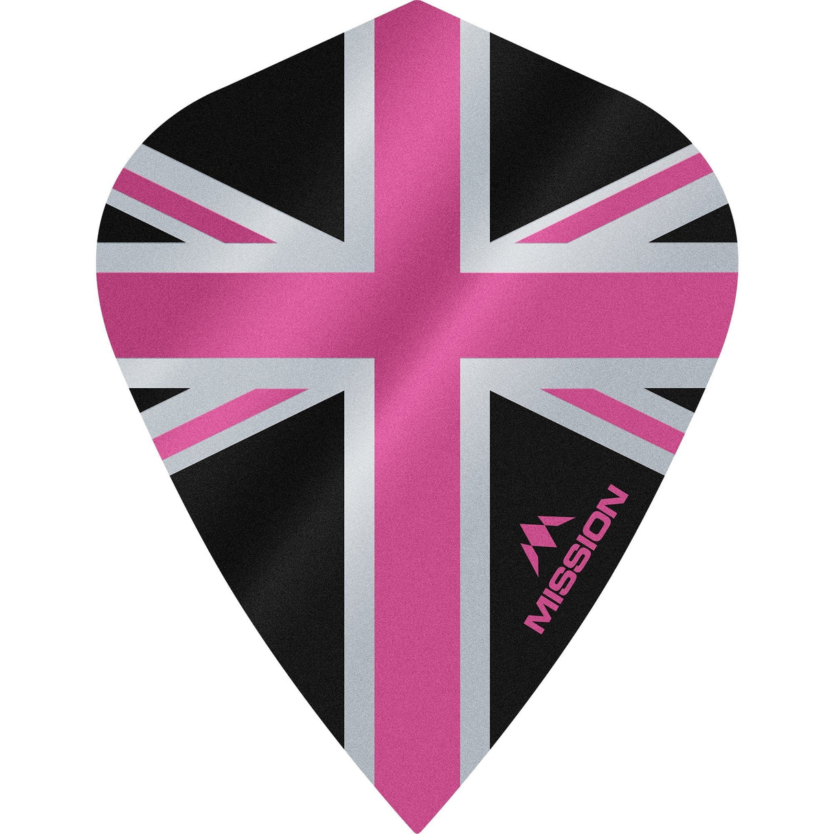 *Mission Alliance Union Jack Dart Flights - Kite - Black Black Pink