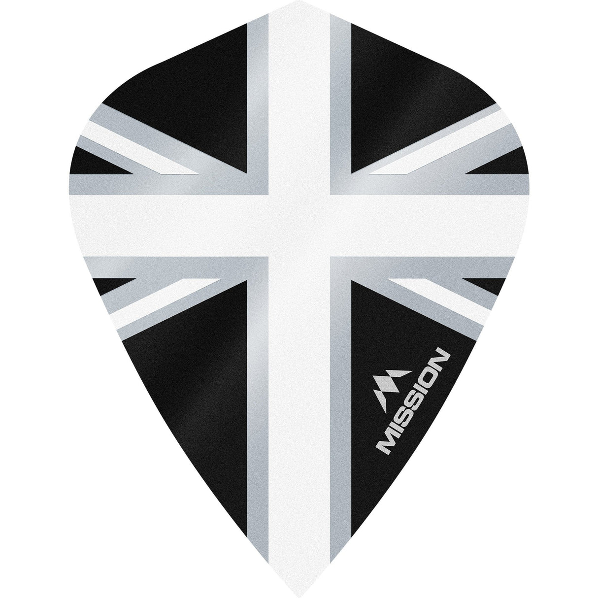 *Mission Alliance Union Jack Dart Flights - Kite - Black Black White