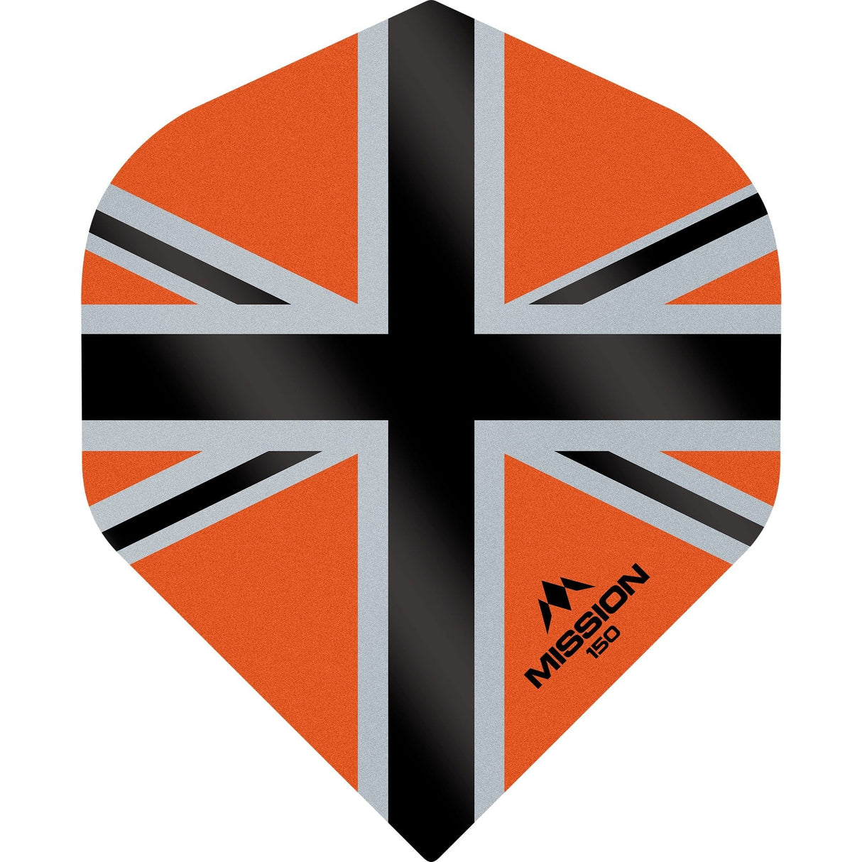 *Mission Alliance-X Union Jack Dart Flights - 150 - No2 Orange Black