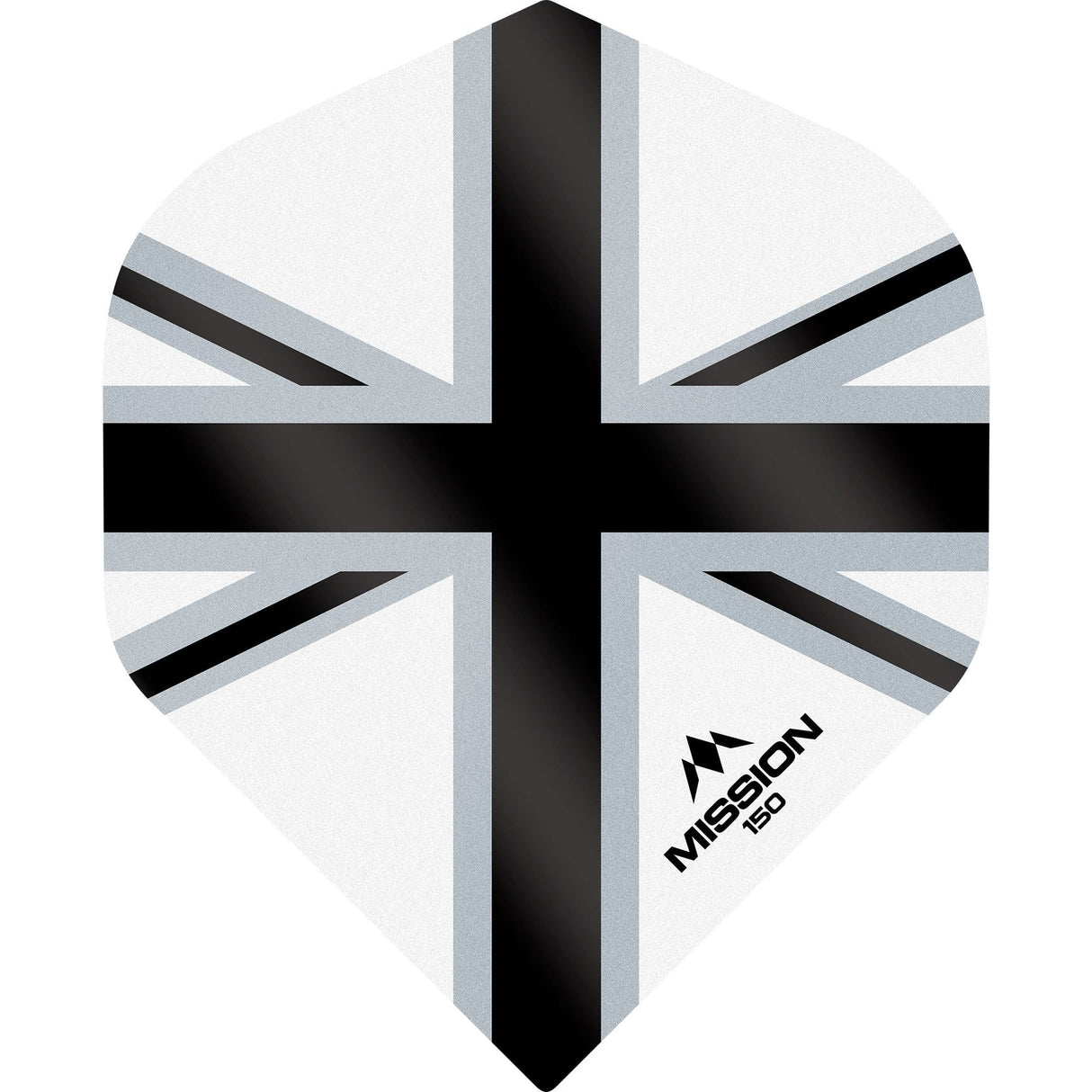 *Mission Alliance-X Union Jack Dart Flights - 150 - No2 White Black
