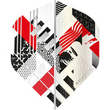*Amazon Abstract Dart Flights - No2 - Std - White Red