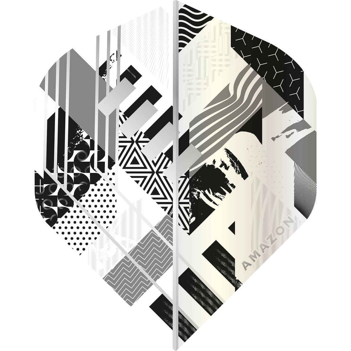 *Amazon Abstract Dart Flights - No2 - Std - White Grey