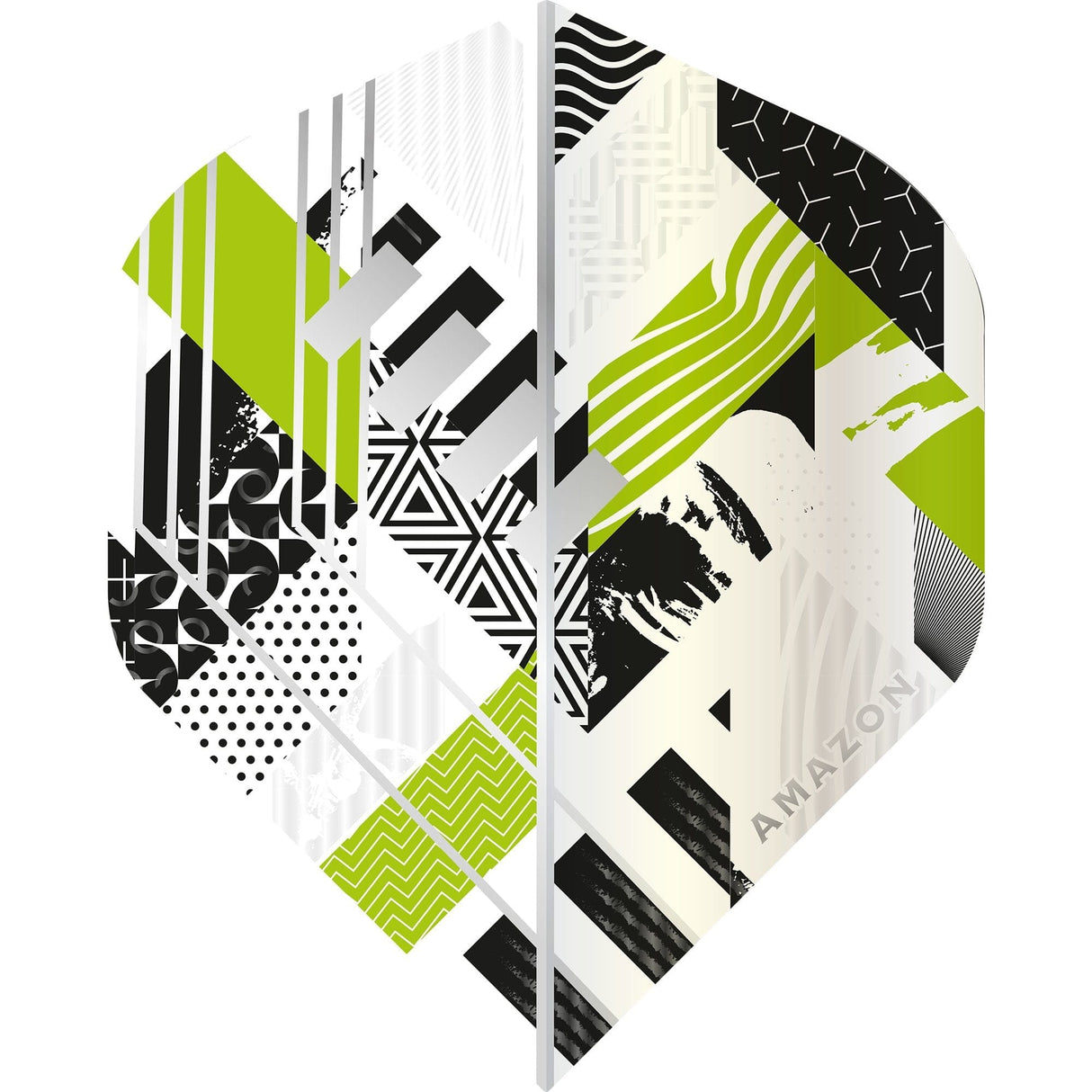 *Amazon Abstract Dart Flights - No2 - Std - White Green