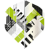*Amazon Abstract Dart Flights - No2 - Std - White Green