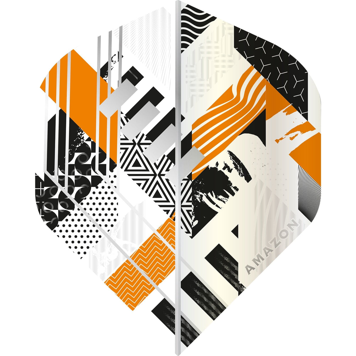 *Amazon Abstract Dart Flights - No2 - Std - White Orange