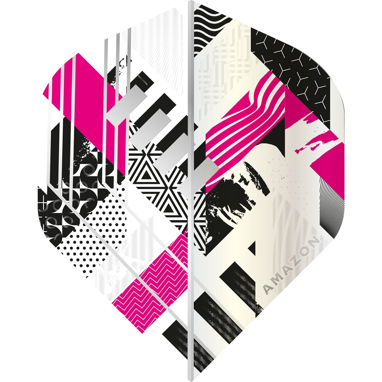 *Amazon Abstract Dart Flights - No2 - Std - White Magenta
