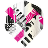 *Amazon Abstract Dart Flights - No2 - Std - White Magenta