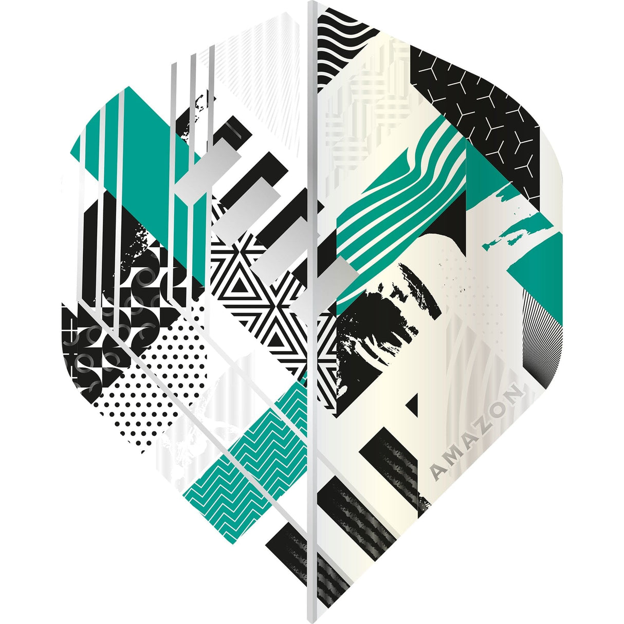 *Amazon Abstract Dart Flights - No2 - Std - White Aqua