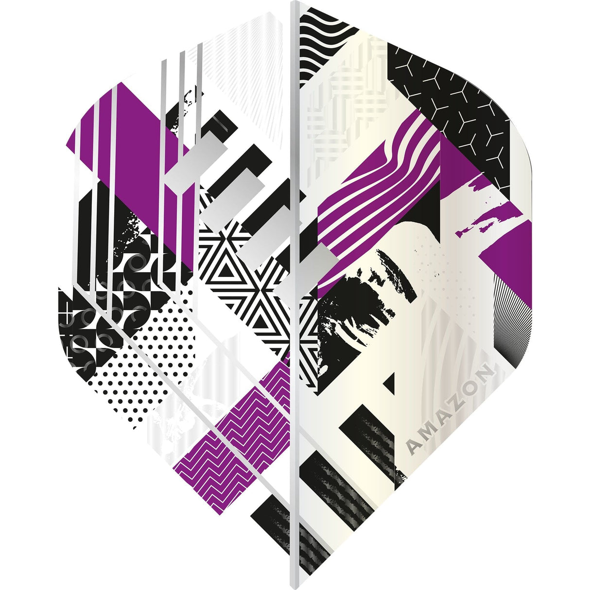 *Amazon Abstract Dart Flights - No2 - Std - White Purple