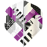 *Amazon Abstract Dart Flights - No2 - Std - White Purple