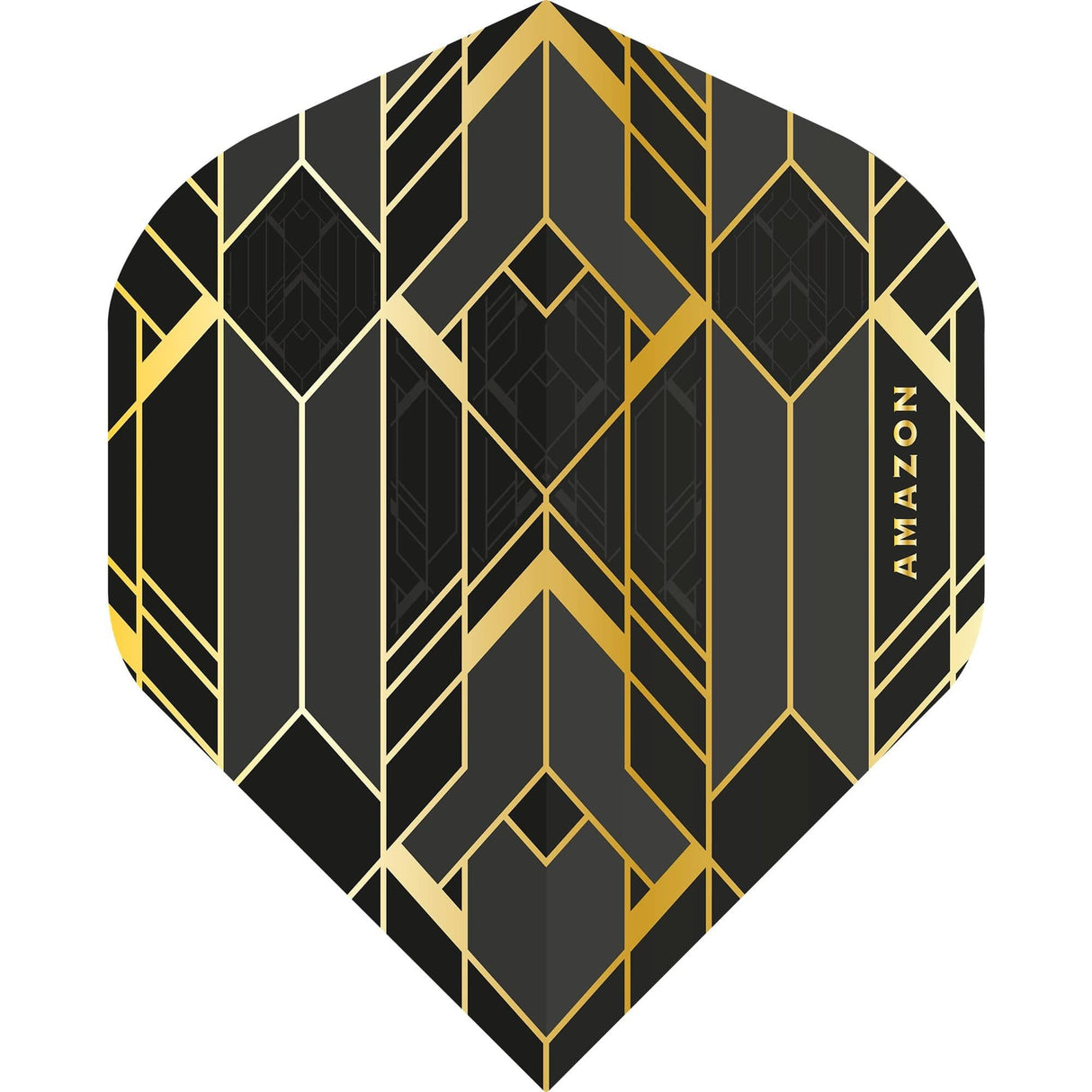 *Amazon Glaze Dart Flights - No2 - Std - Black Grey