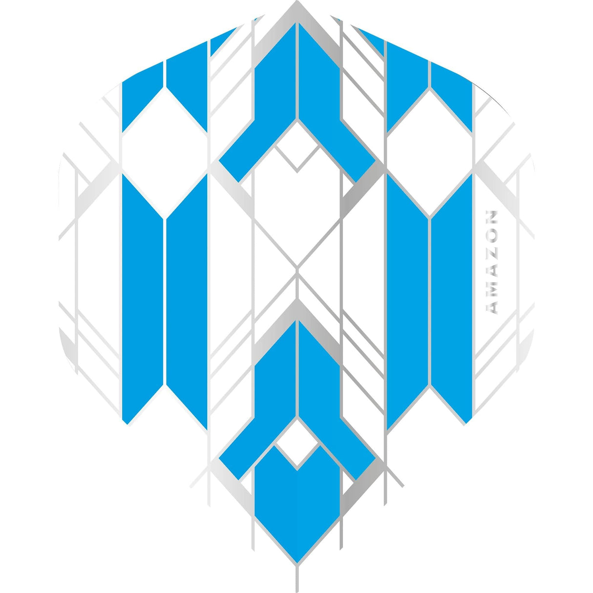 *Amazon Glaze Dart Flights - No2 - Std - White Blue