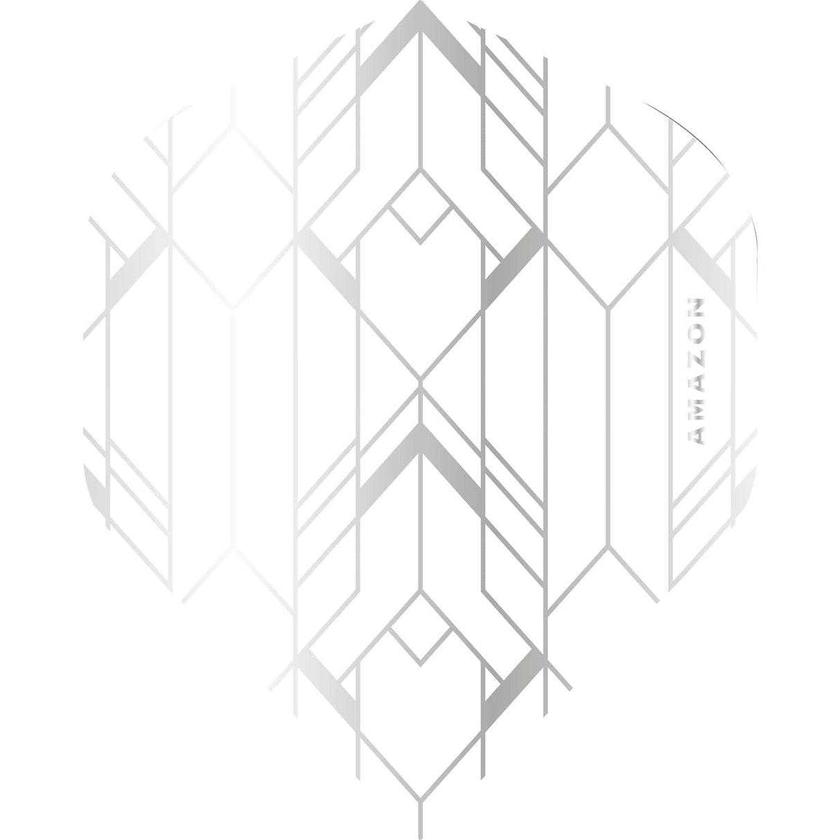 *Amazon Glaze Dart Flights - No2 - Std - White Clear