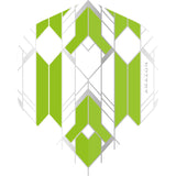 *Amazon Glaze Dart Flights - No2 - Std - White Green