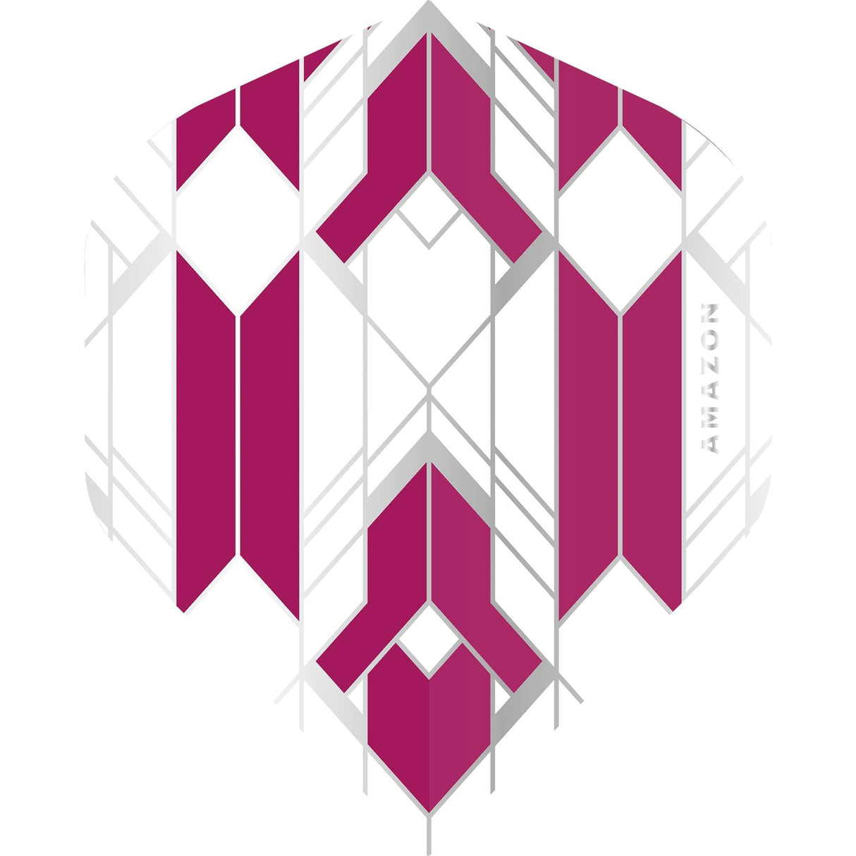 *Amazon Glaze Dart Flights - No2 - Std - White Purple