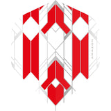 *Amazon Glaze Dart Flights - No2 - Std - White Red