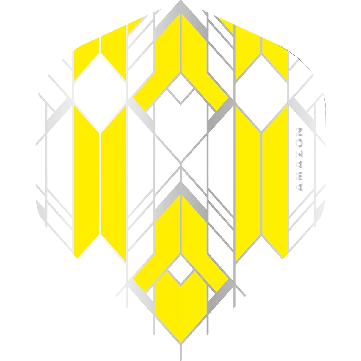 *Amazon Glaze Dart Flights - No2 - Std - White Yellow