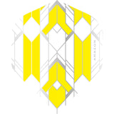 *Amazon Glaze Dart Flights - No2 - Std - White Yellow