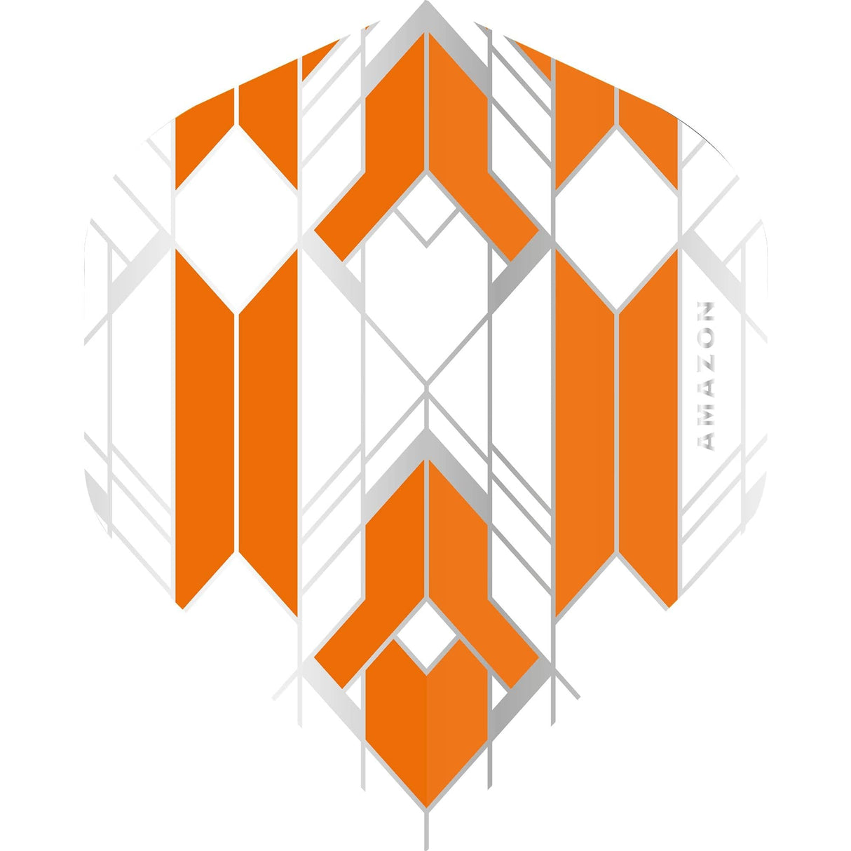 *Amazon Glaze Dart Flights - No2 - Std - White Orange