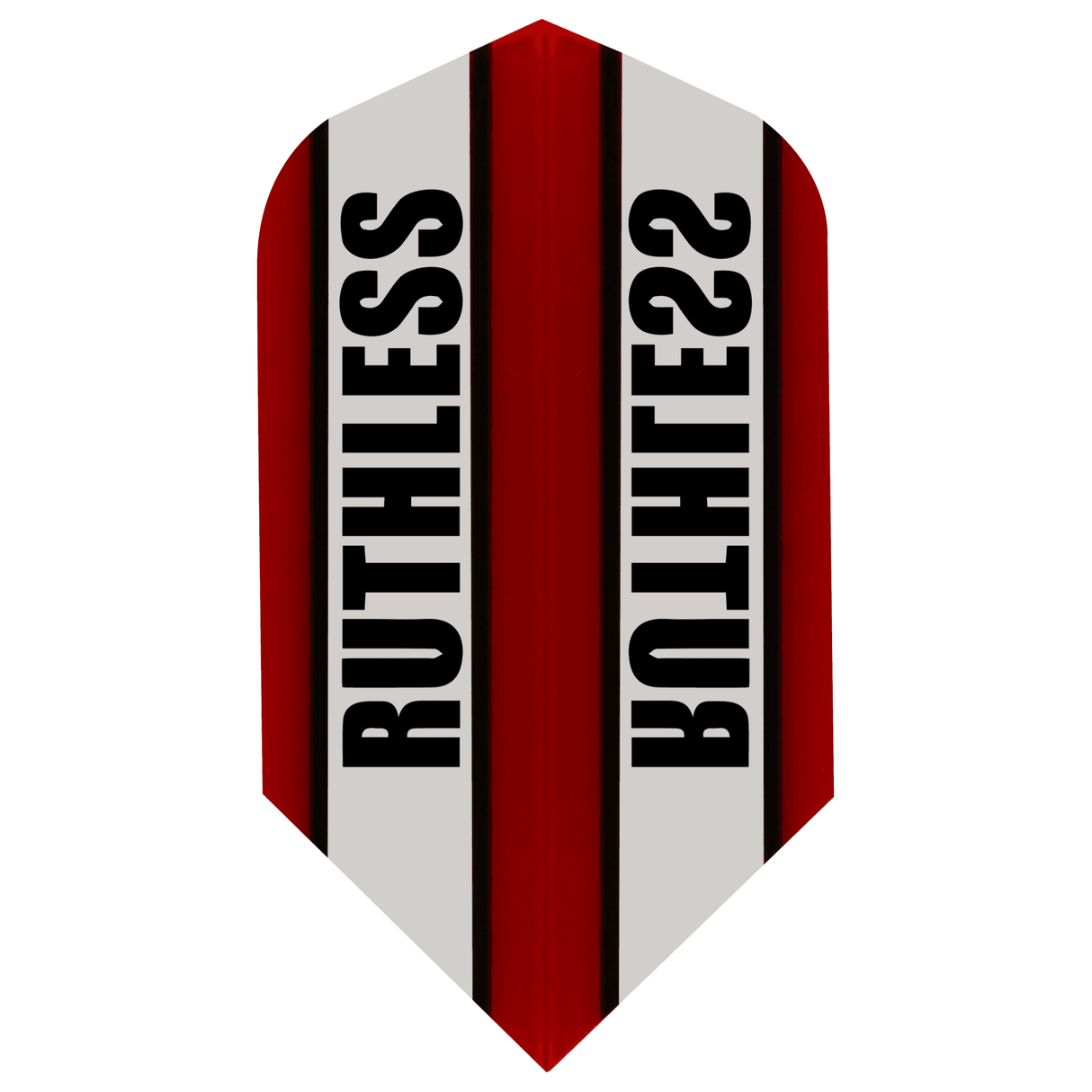 *Ruthless - Clear Panel - Dart Flights - 100 Micron - Slim Red
