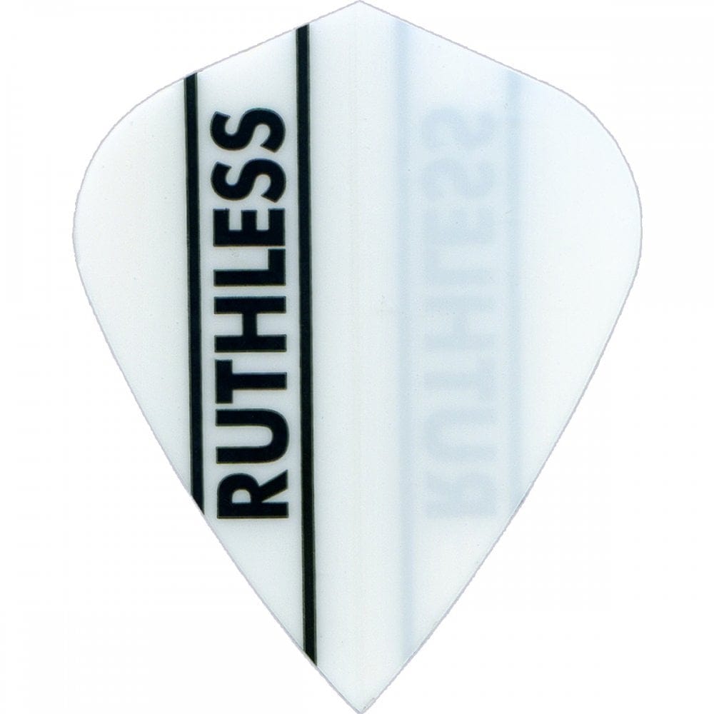 *Ruthless - Solid Panel - Dart Flights - 100 Micron - Kite White