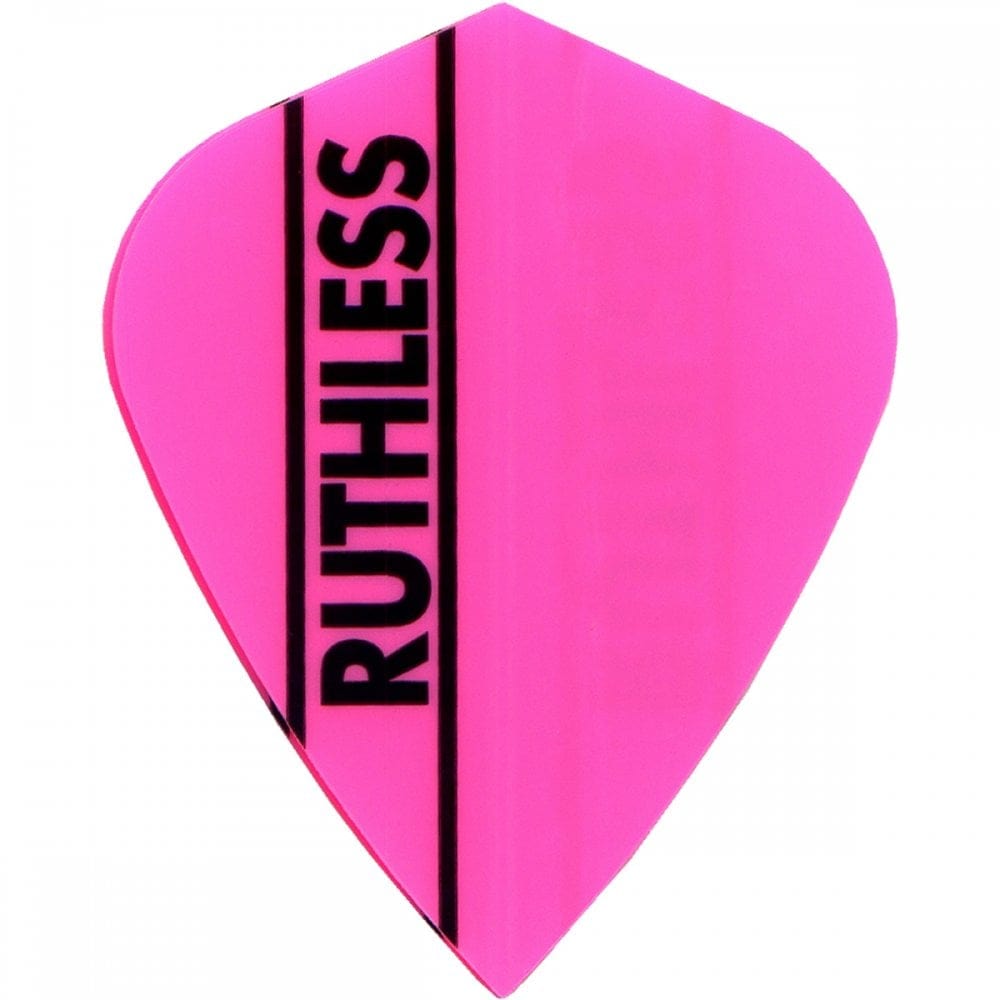 *Ruthless - Solid Panel - Dart Flights - 100 Micron - Kite Fluro Pink