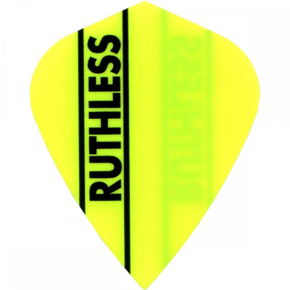 *Ruthless - Solid Panel - Dart Flights - 100 Micron - Kite Fluro Yellow