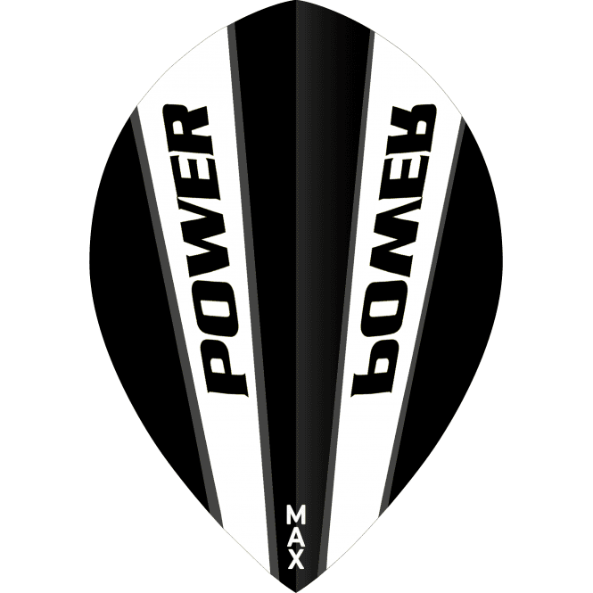 *McCoy Power Max Dart Flights - 150 Micron - Pear - Solid Clear Black