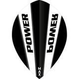 *McCoy Power Max Dart Flights - 150 Micron - Pear - Solid Clear Black