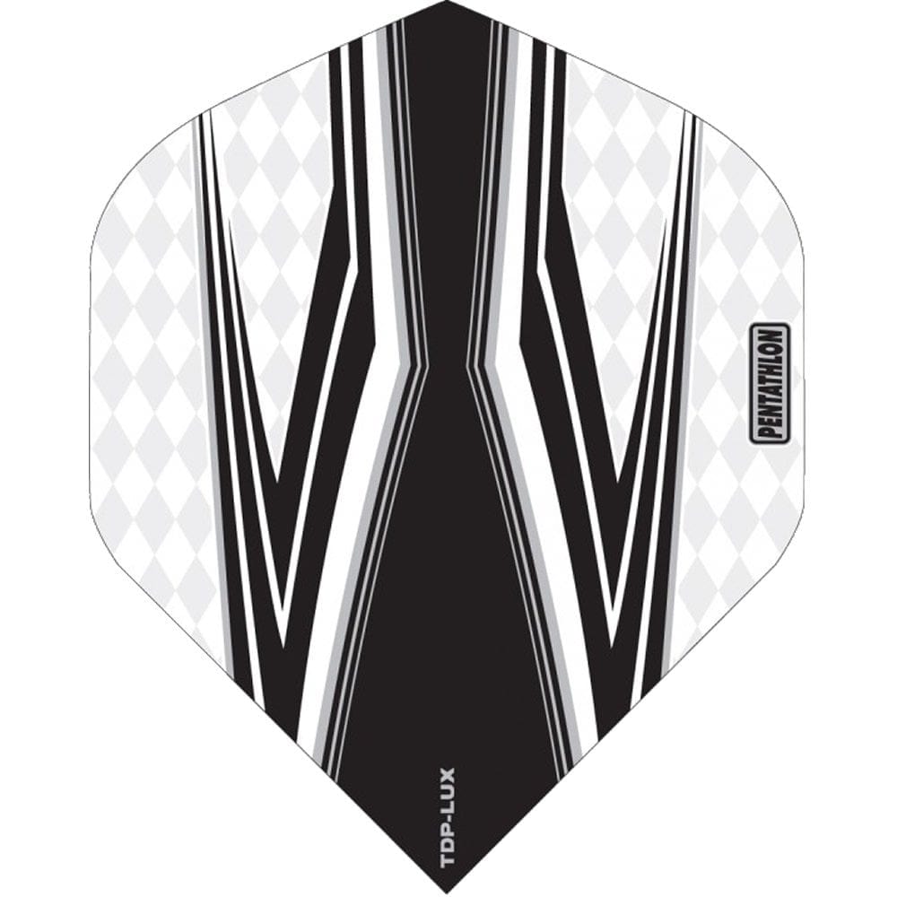 Pentathlon TDP-Lux Dart Flights - Vision Black Centre - No2 - Std Clear