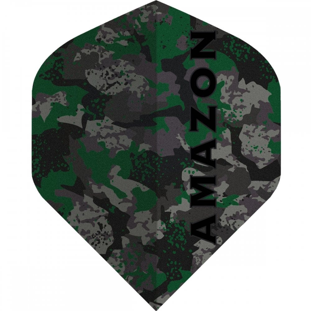 *Amazon Dart Flights - 100 Micron - Std - No2 - Camo Green